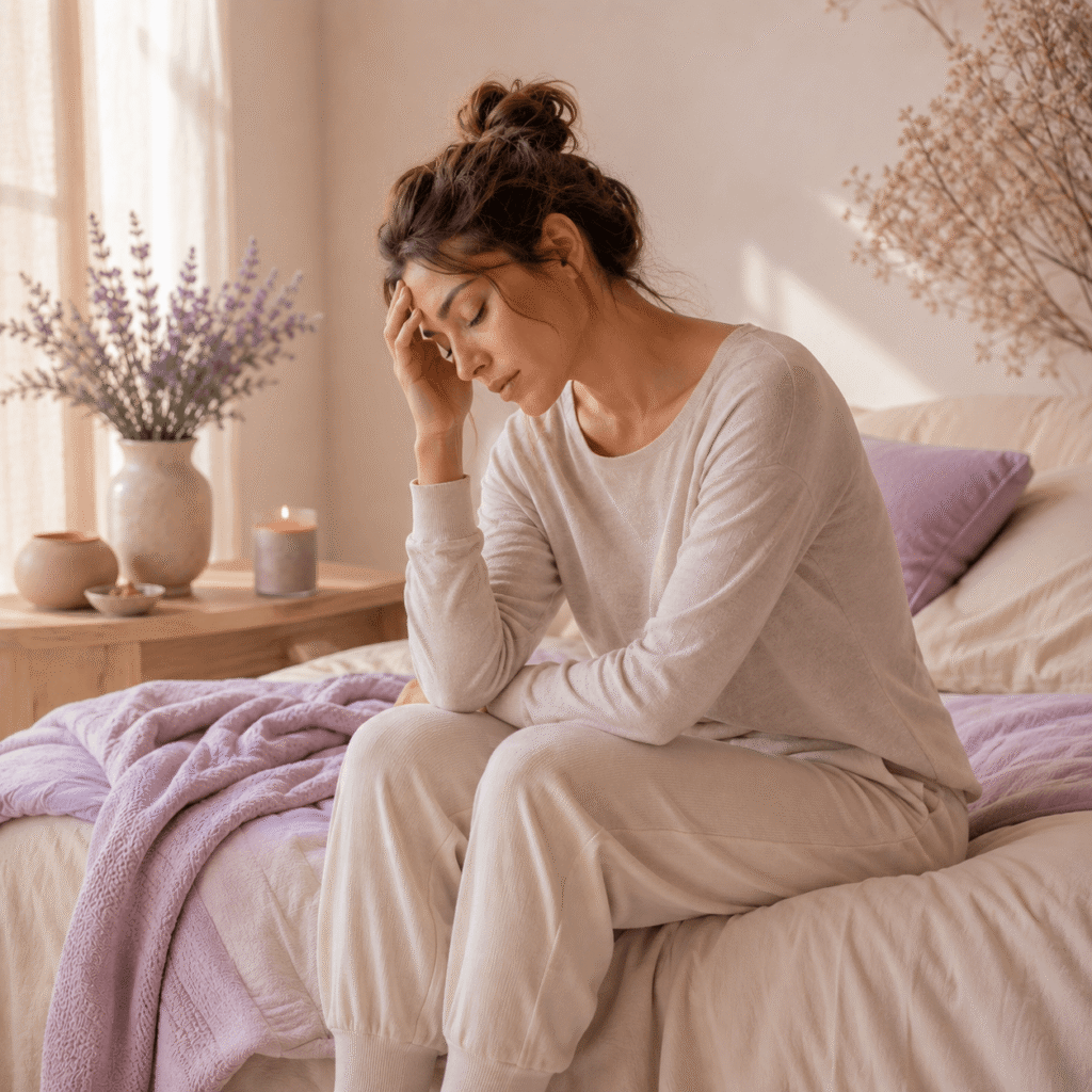 Femme fatiguée au réveil : les effets du stress sur le sommeil et la fatigue
